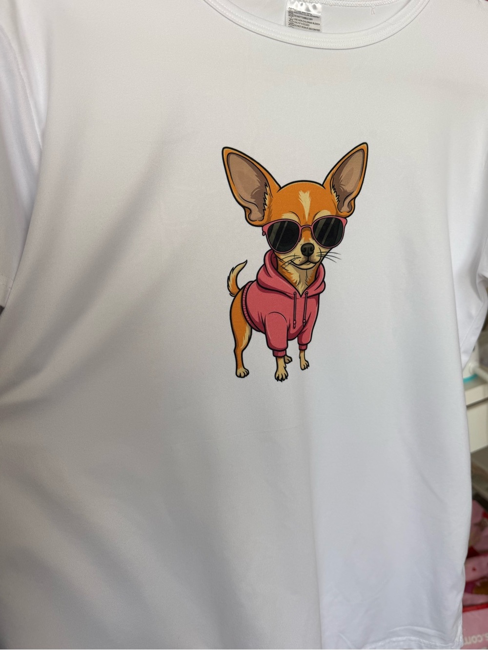 Chihuahua Shirt Cute Dog in Hoodie Sunglasses Graphic Tee